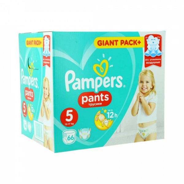 

Подгузники-трусики Pampers Pants 5 (12-17 кг), 66 шт