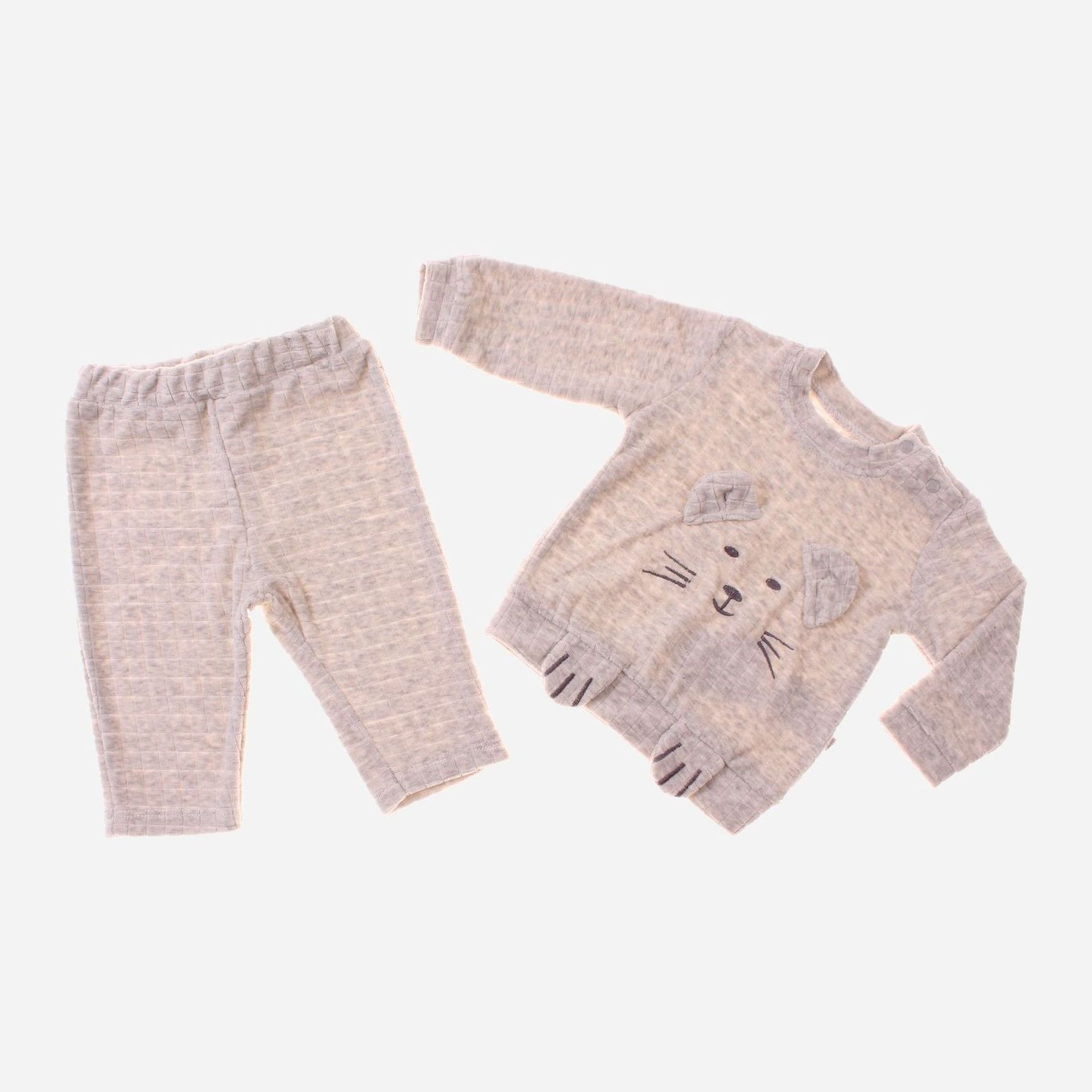 

Костюм (свитшот + брюки) Bibaby 59475 80 см Серый