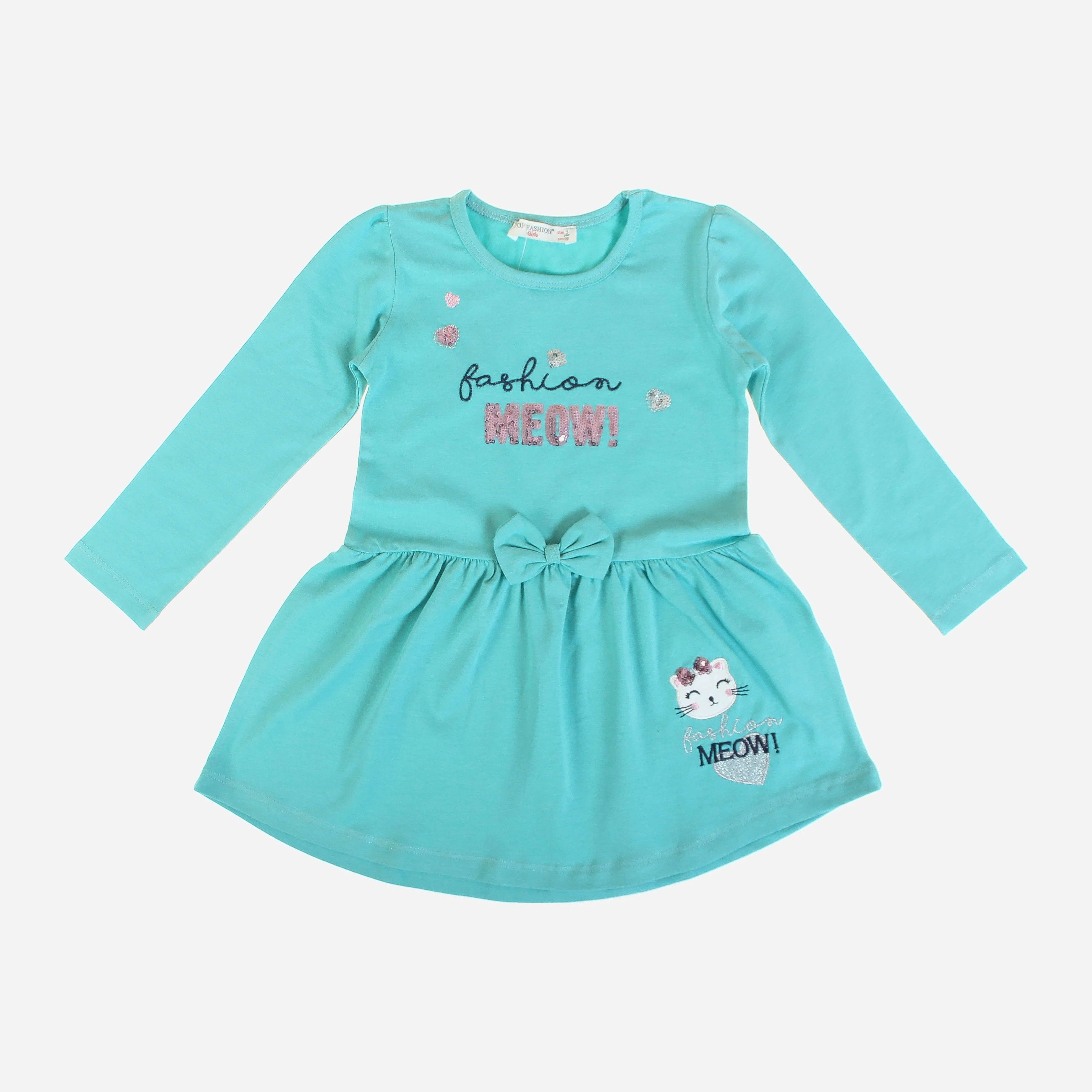 

Платье с длинными рукавами Pop Fashion 6726 98 см Мятное