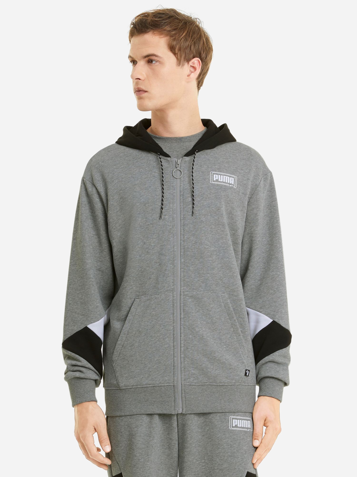 

Толстовка Puma Rebel Fz Hoodie 58574403 S Medium Gray Heather