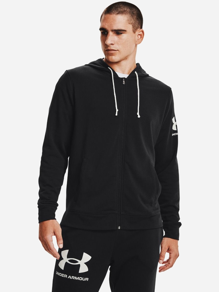 

Толстовка Under Armour Ua Rival Terry Fz Hd-Blk 1361606-001 M Черная