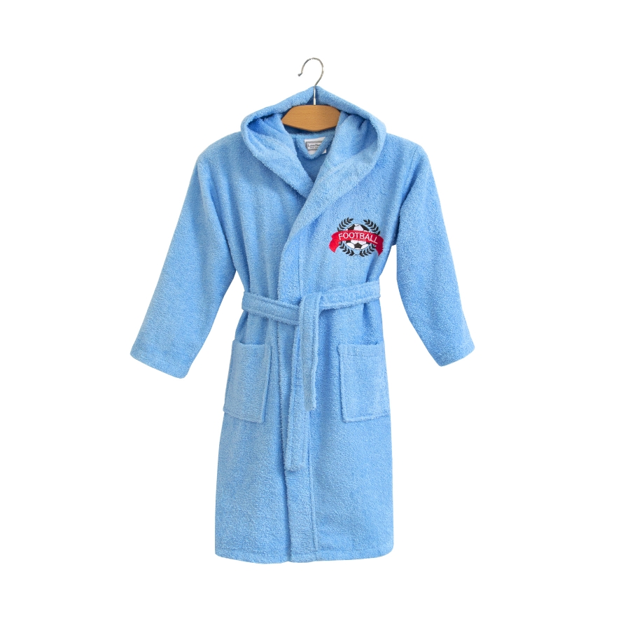 

Современный детский халат Football Lotus 7-8 лет (fit0008338) Голубой