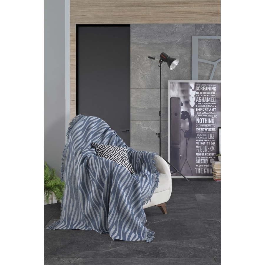 

Современный плед-накидка Verda Eponj Home 170х220 см Сине-зеленый