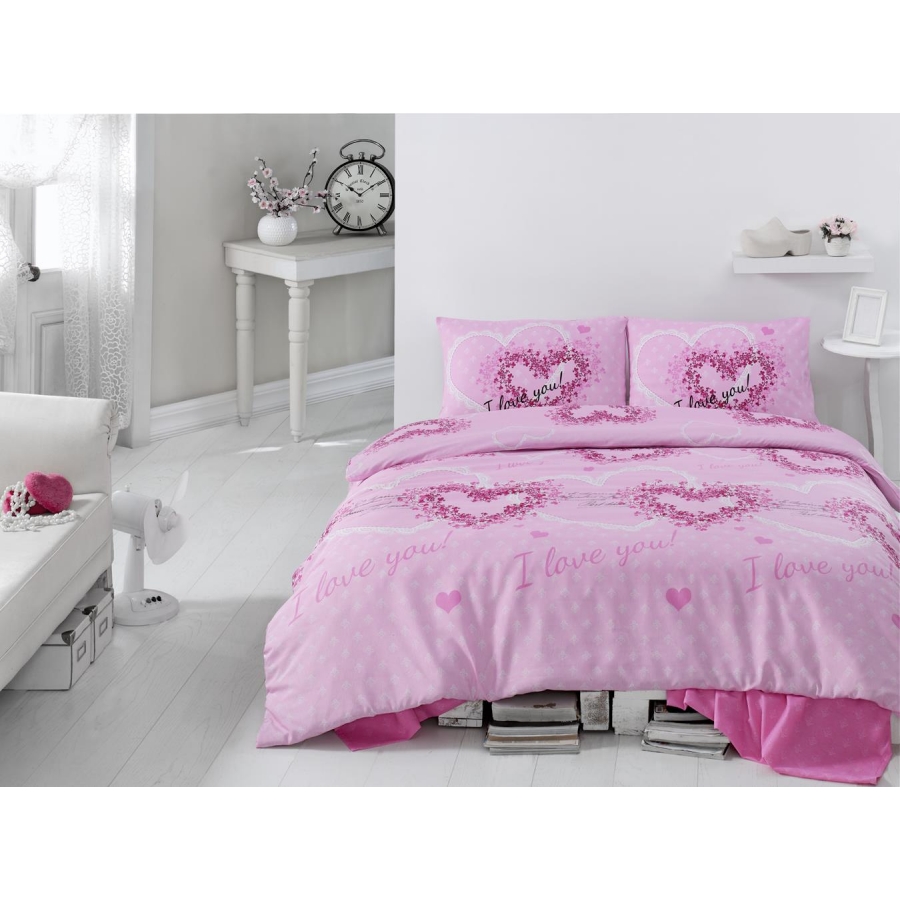 

Современный комплект постельного белья Eponj Home Евро Розовый
