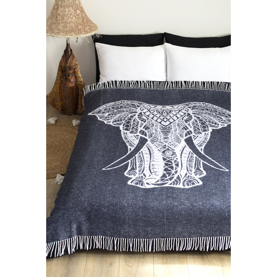 

Современный плед Elephant Lotus 170х200 см Серый