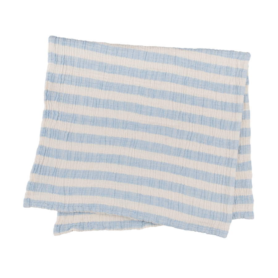 

Современный плед-накидка Stripe Muslin Barine 77х82 см Голубой