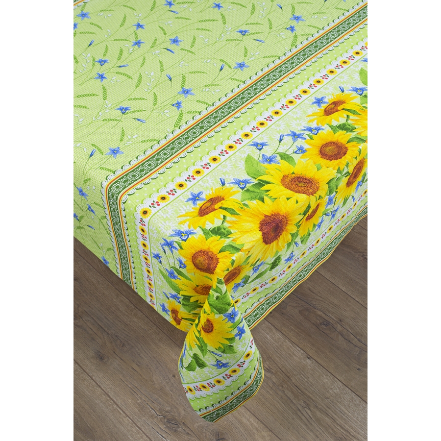 

Современная скатерть Sunflowers Lotus 140х220 см Зеленый