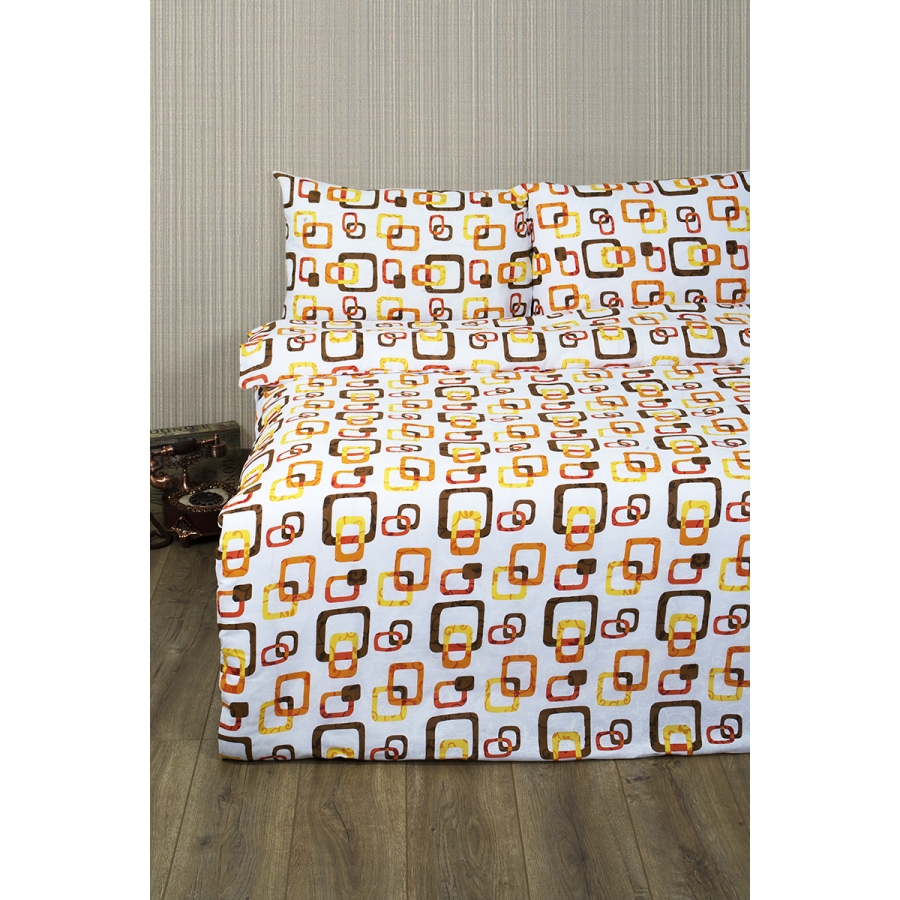 

Современный комплект постельного белья Delta Lotus Двуспальный Оранжевый