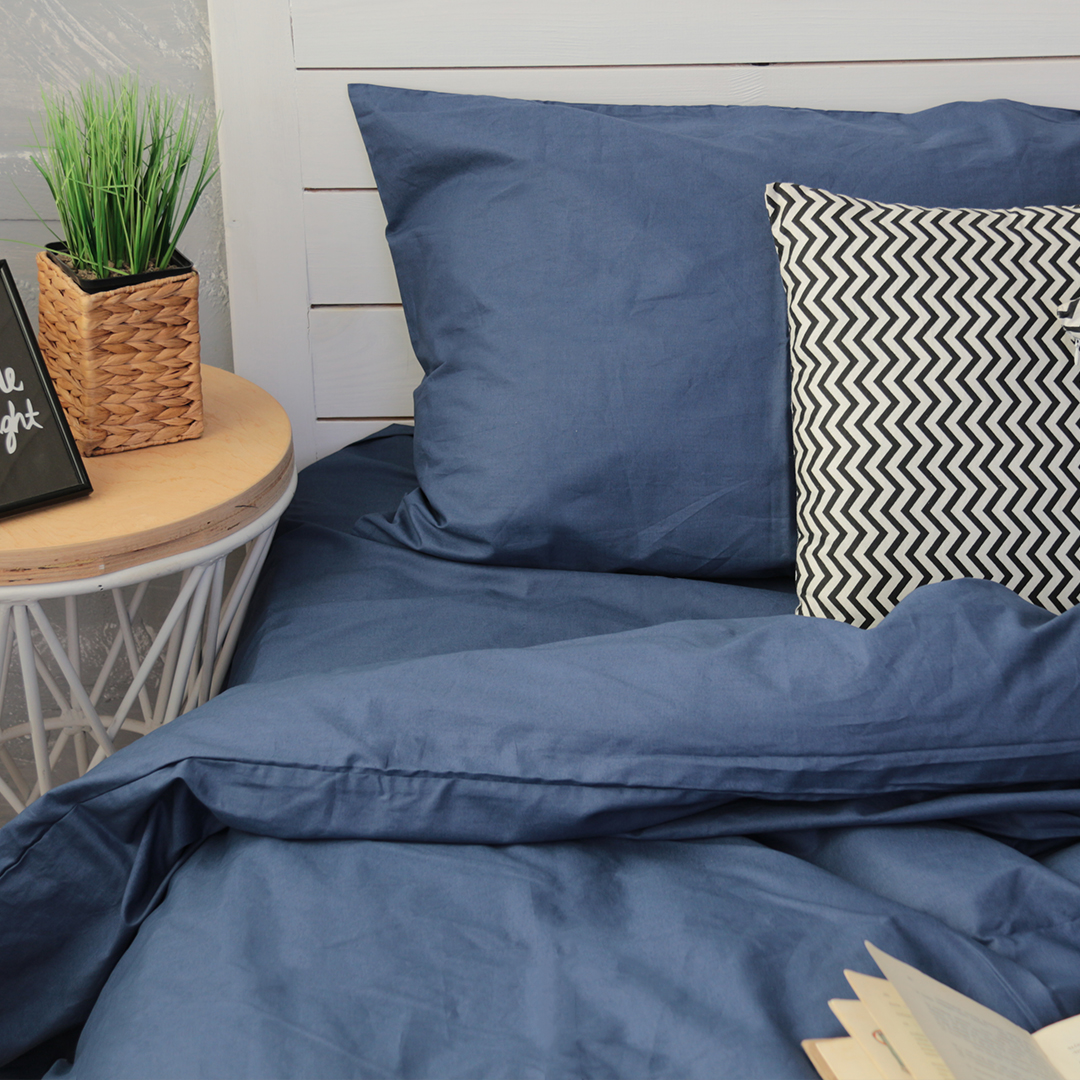 

Комплект постельного белья Евро 200х220 "Хлопковые Традиции", поплин, PF31 Деним