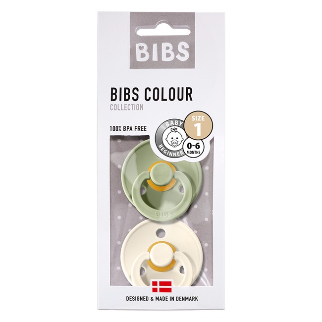 

Пустышка BIBS Sage+Ivory 0-6 мес. 2шт.