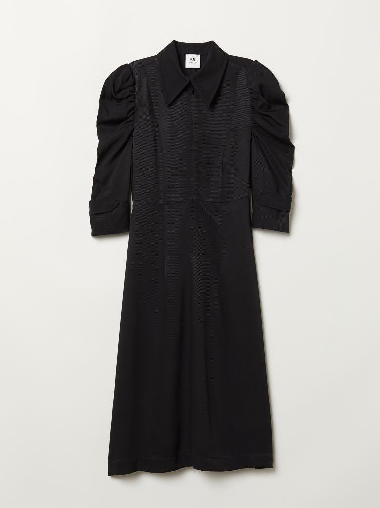 

Платье с рукавами-фонариками H&M 0685972 EU34 Черный