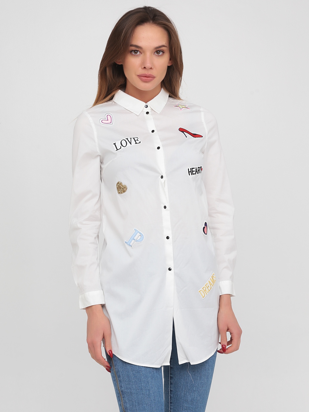 

Кэжуал рубашка однотонная Only 116305532  Белый, Кэжуал рубашка однотонная Only 116305532 S Белый