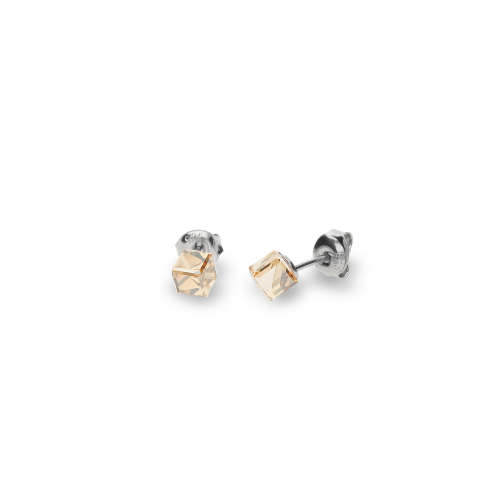 

Серебряные серьги SPARK Small Cube 4x4 мм со Swarovski модели K48414GS