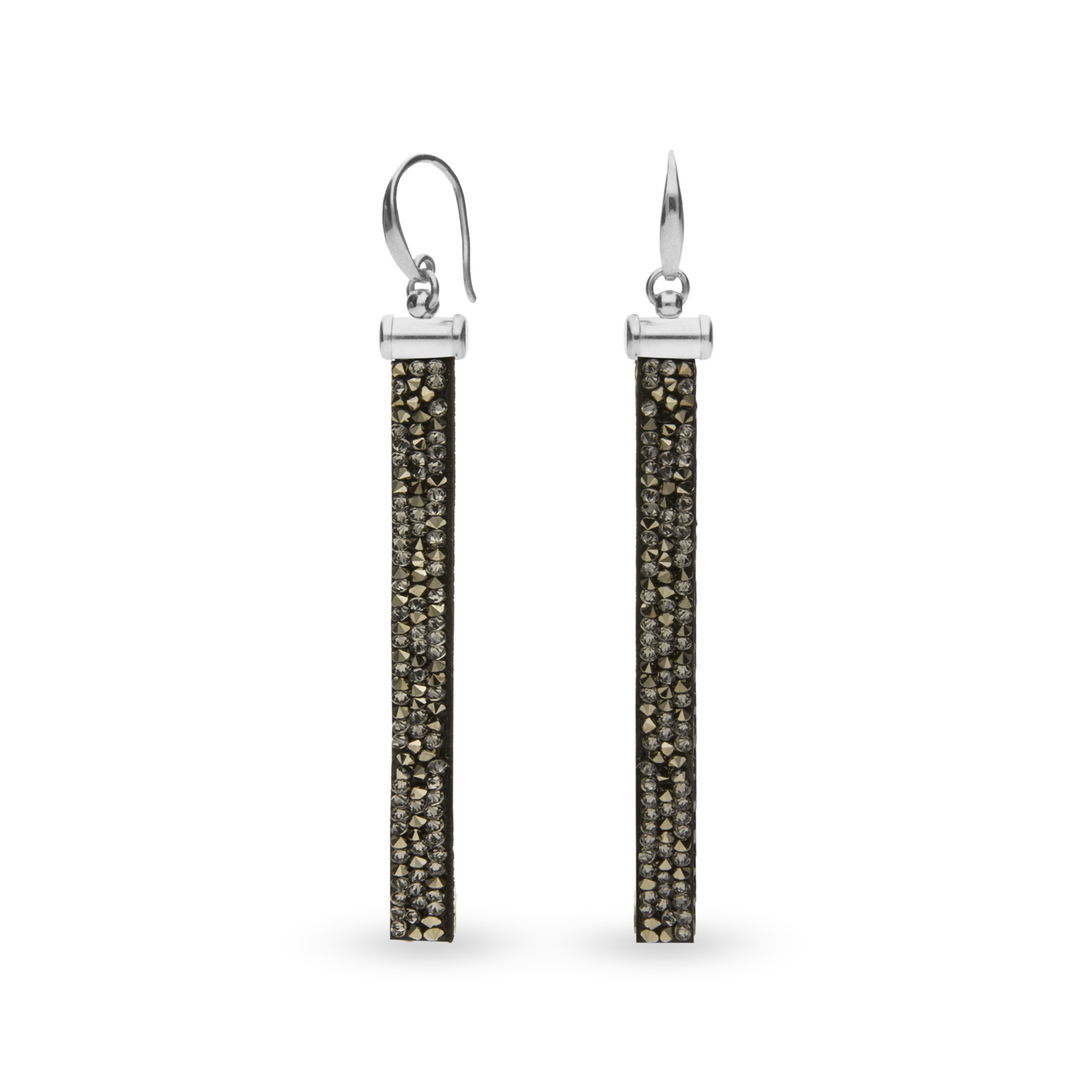 

Серебряные серьги SPARK Stripe Rock со Swarovski модели KWTRK1CZMG