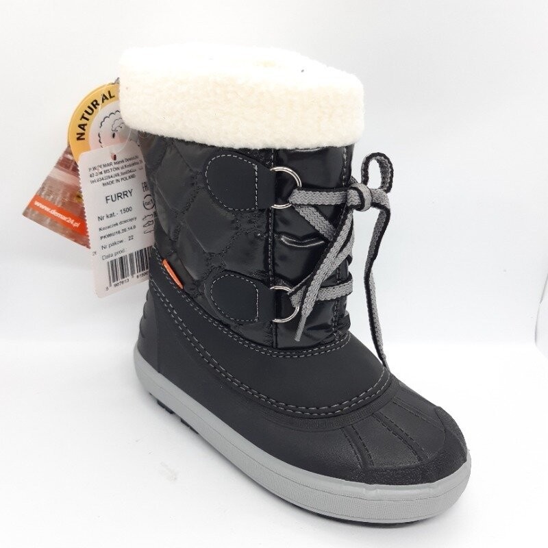 

Зимние сапожки Demar Furry черные 20/21 р 14 см ZD-0171