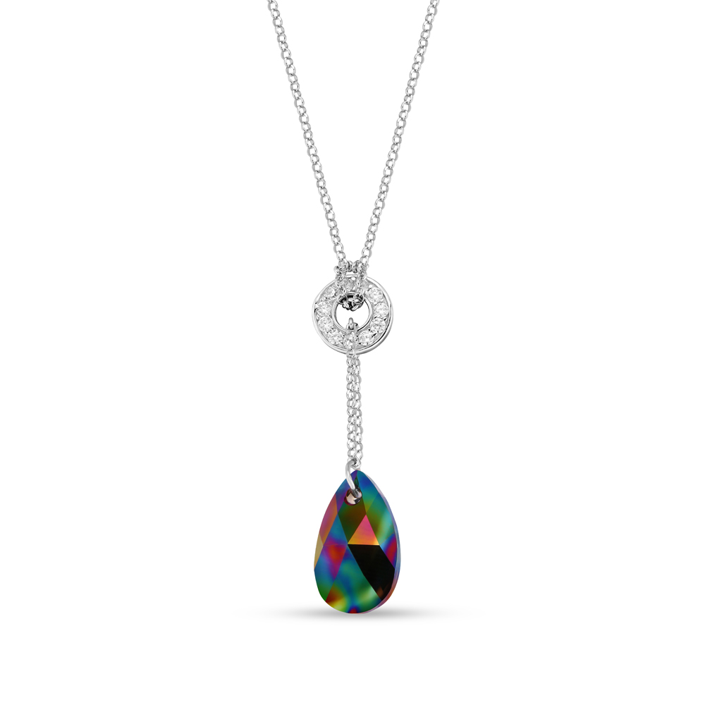 

Серебряный кулон c цепочкой SPARK Mandorla со Swarovski модели NCK610616RD
