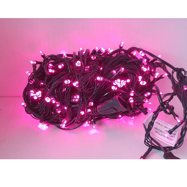 

Гирлянда на 300 LED 22 метра розовая