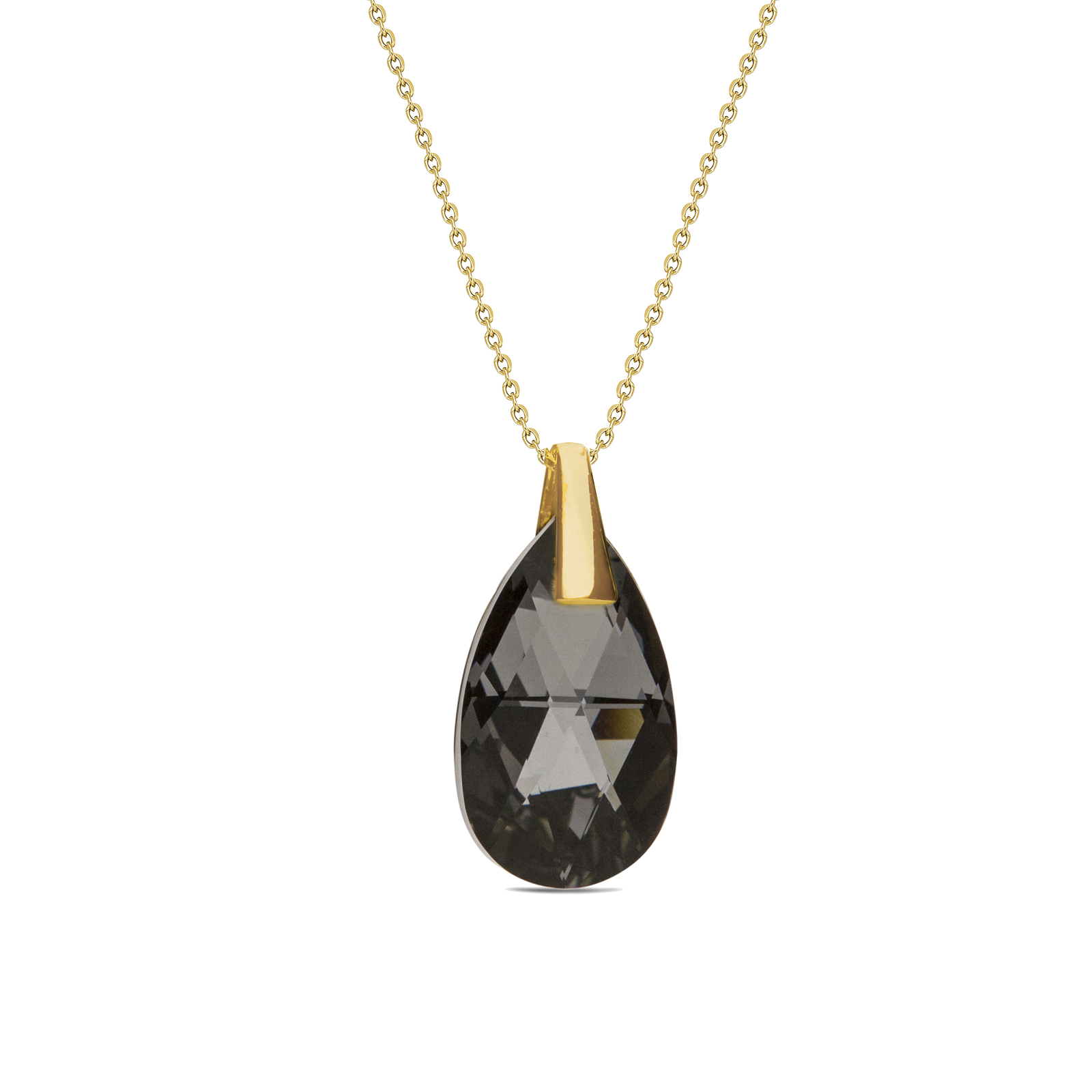 

Серебряный кулон c цепочкой SPARK Golden Drop со Swarovski модели NG610622SN