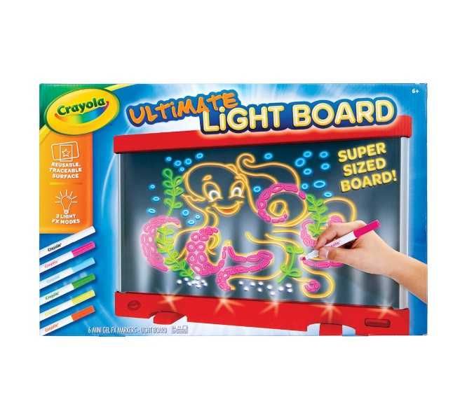 

Планшет для творчества с лед подсветкой, подарок для детей, ребенка Crayola Ultimate Light Board 3 режима свечения, Красный планшет