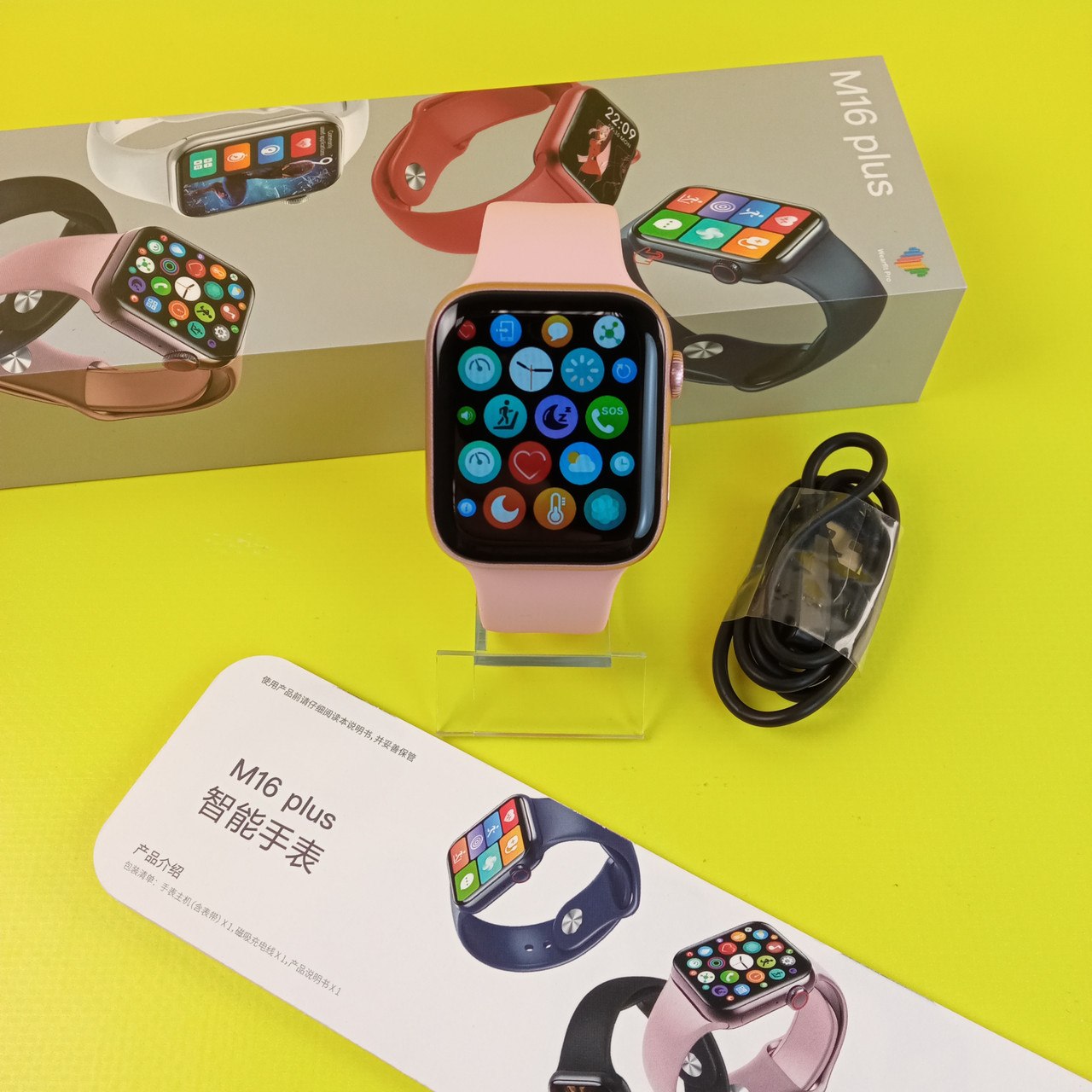 Смарт часы Smart Watch M16 PLUS Розовый – фото, отзывы, характеристики ...