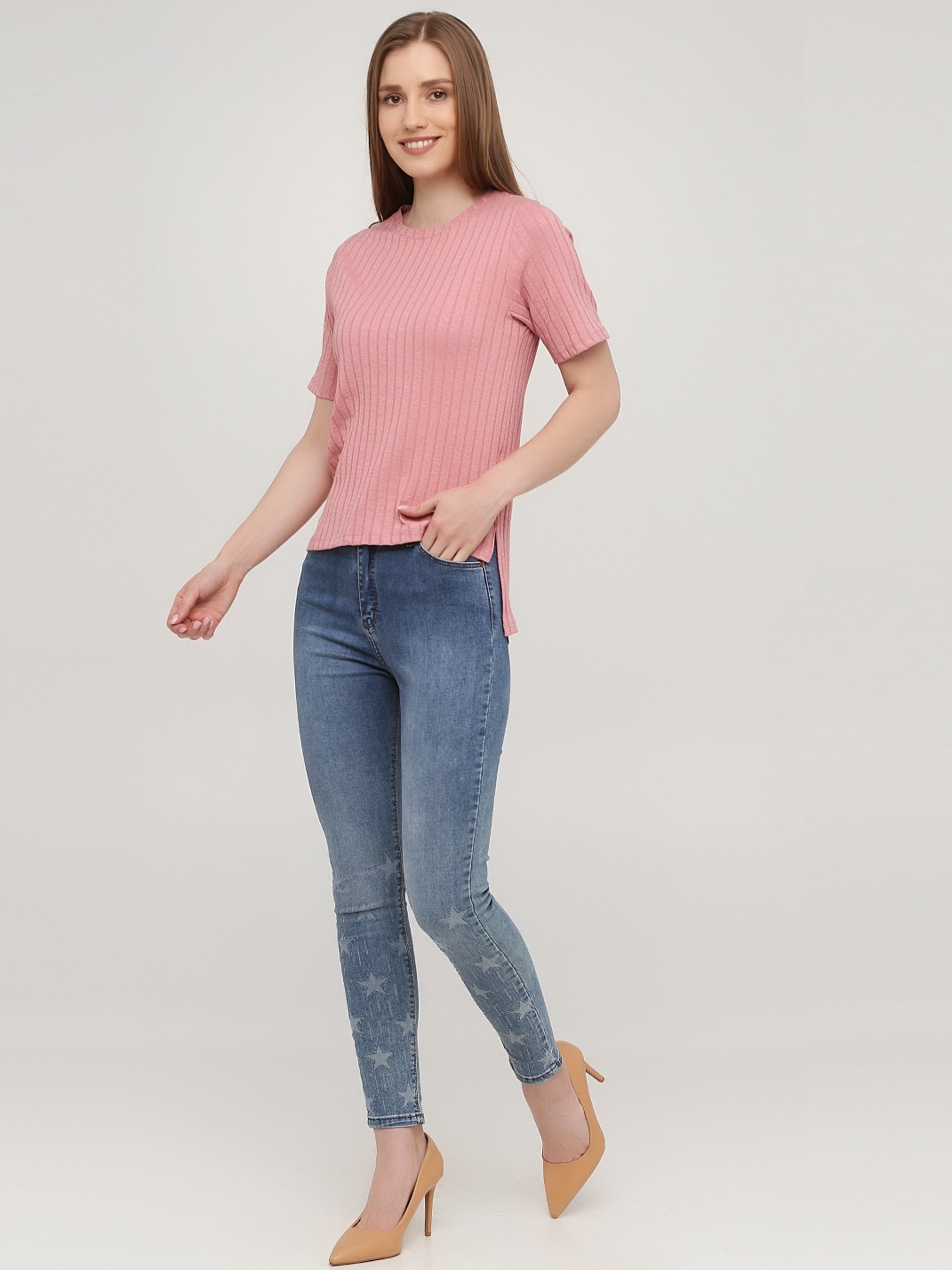

Джинсы BEBE PLUS 22377  Голубой, Джинсы BEBE PLUS 22377 S Голубой
