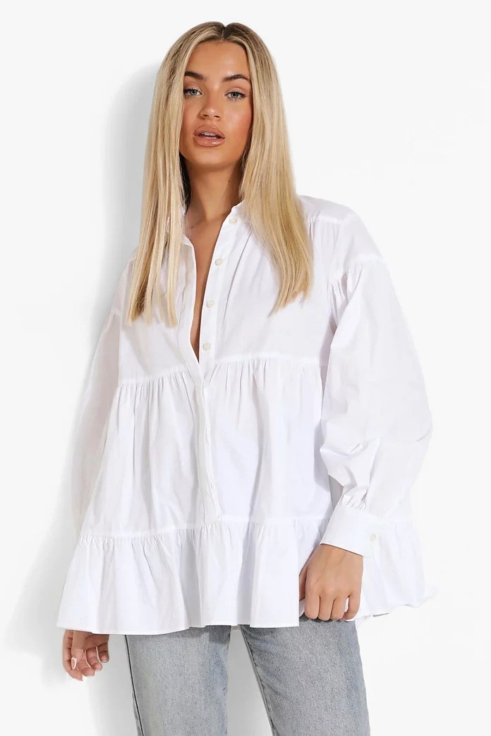 

Рубашка Boohoo 34 белый 5059184695334