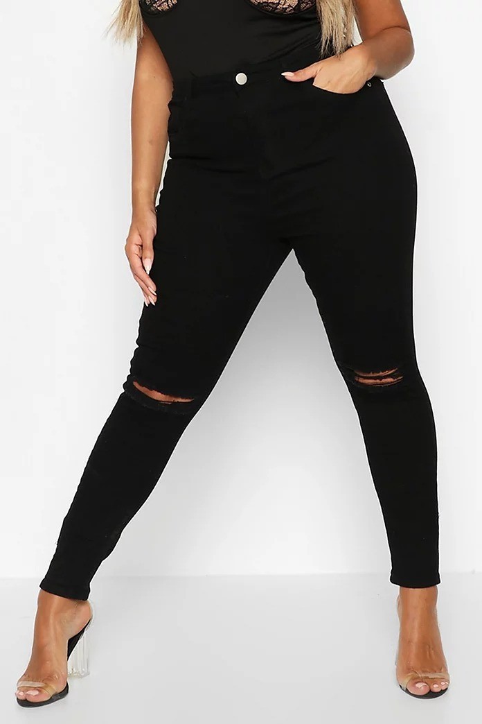 

Джинсы Boohoo 44 черный 5059383539943