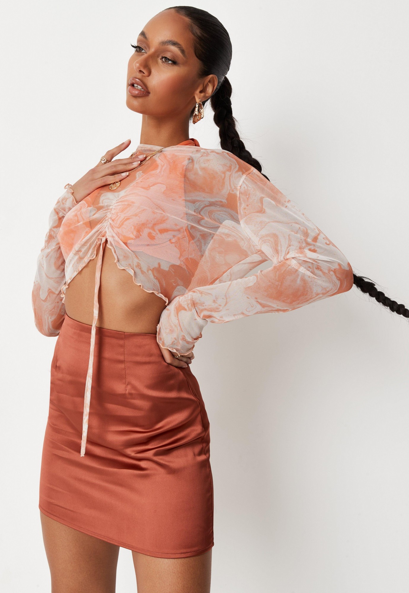 

Юбка Missguided 46 коричневый 5059383539964