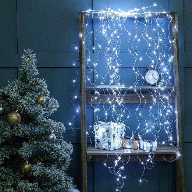 

Гирлянда на проволоке Конский хвост Alphatrade 20 нитей 2 м 340 LED холодный белый