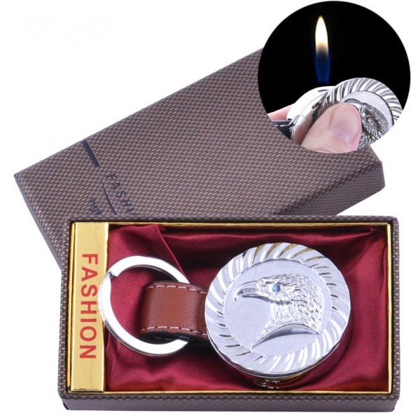 

Зажигалка-брелок в подарочной коробке Орел (Обычное пламя) XT-55 Silver