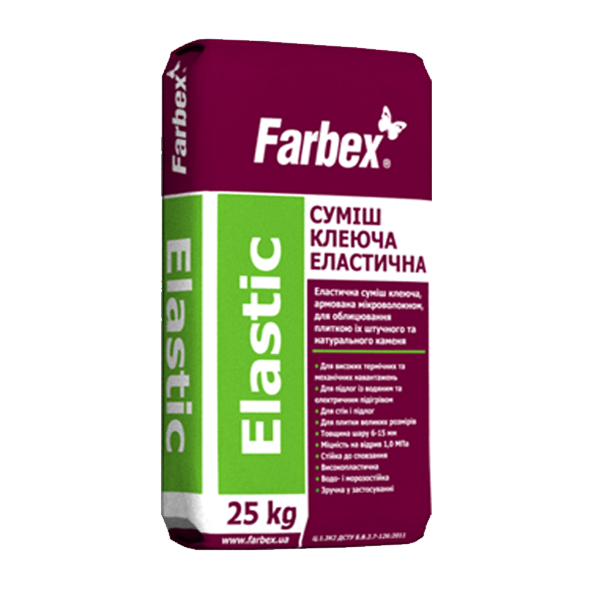 

Смесь клеящая эластичная Elastic Farbex - 25 кг, серый (45663)