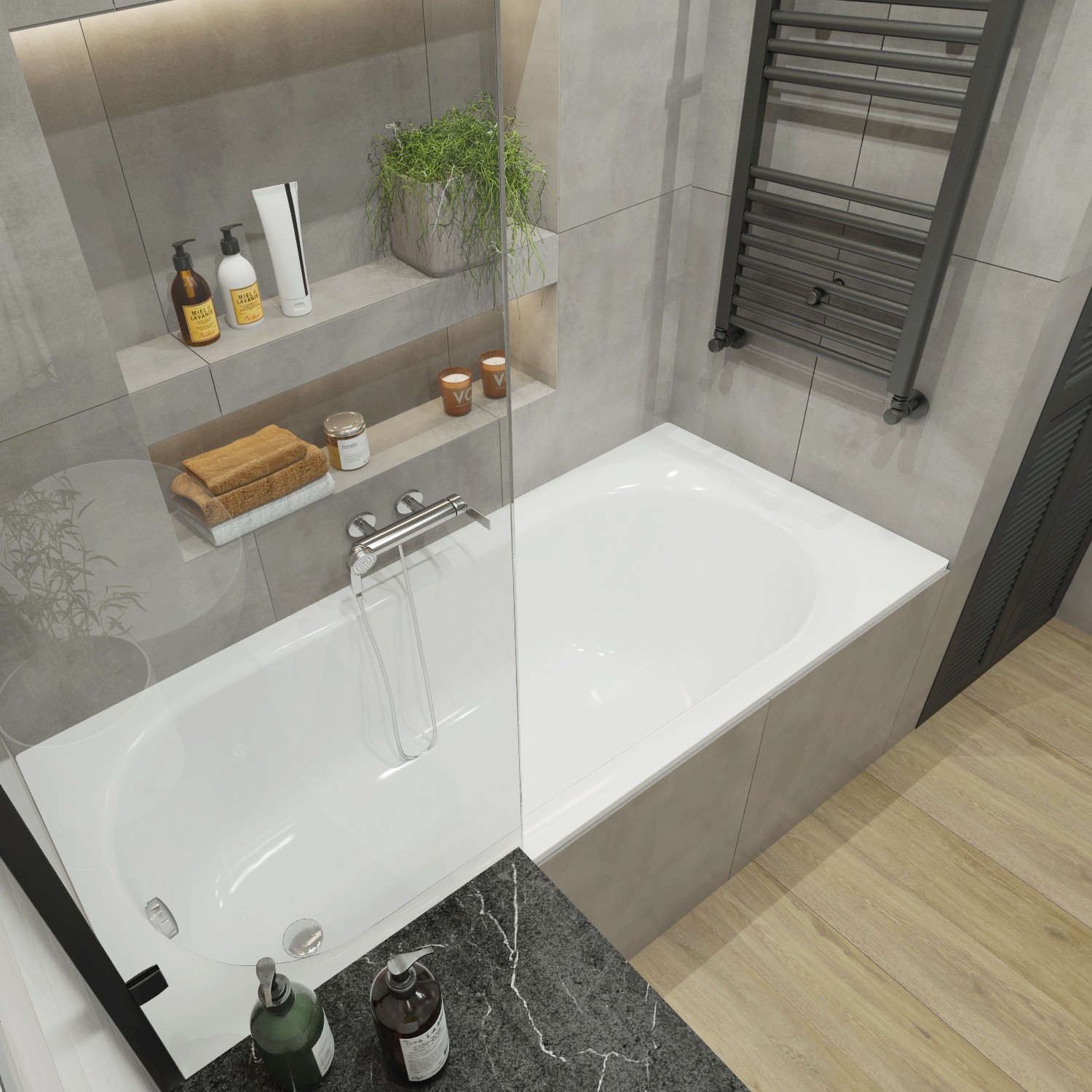 

Акриловая ванна Lavinia Boho Biore 160x70 см с ножками