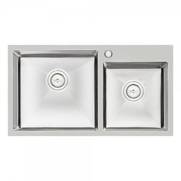

Кухонная мойка с двумя чашами Qtap S7843 2.7/1.0 мм Satin (QTS784310)