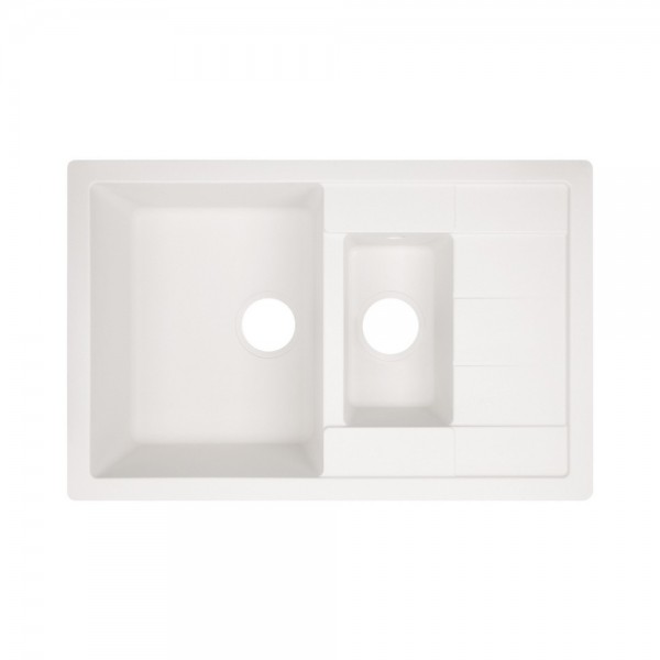 

Кухонная мойка с дополнительной чашей Lidz 780x495/200 WHI-01 (LIDZWHI01780495200)