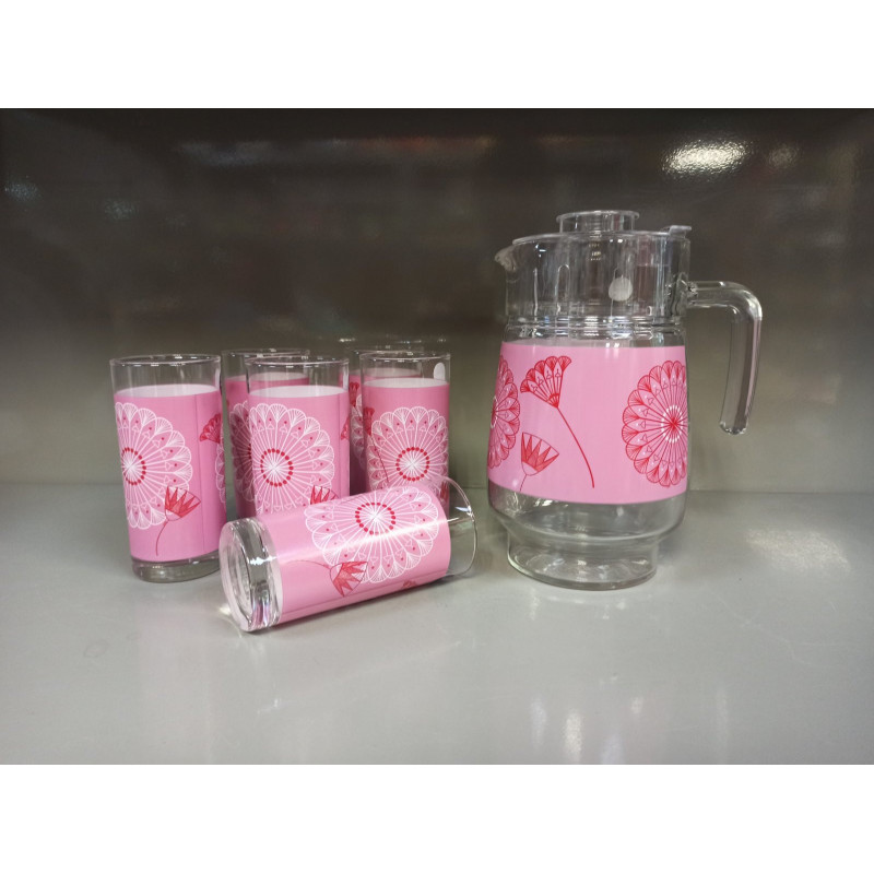

Набор для воды 7 предметов Luminarc Jayla Pink Q5623