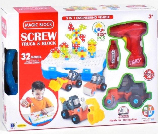 

Игрушка Мозаика на шурупах ББ Стройтехника 661-357 325 деталей