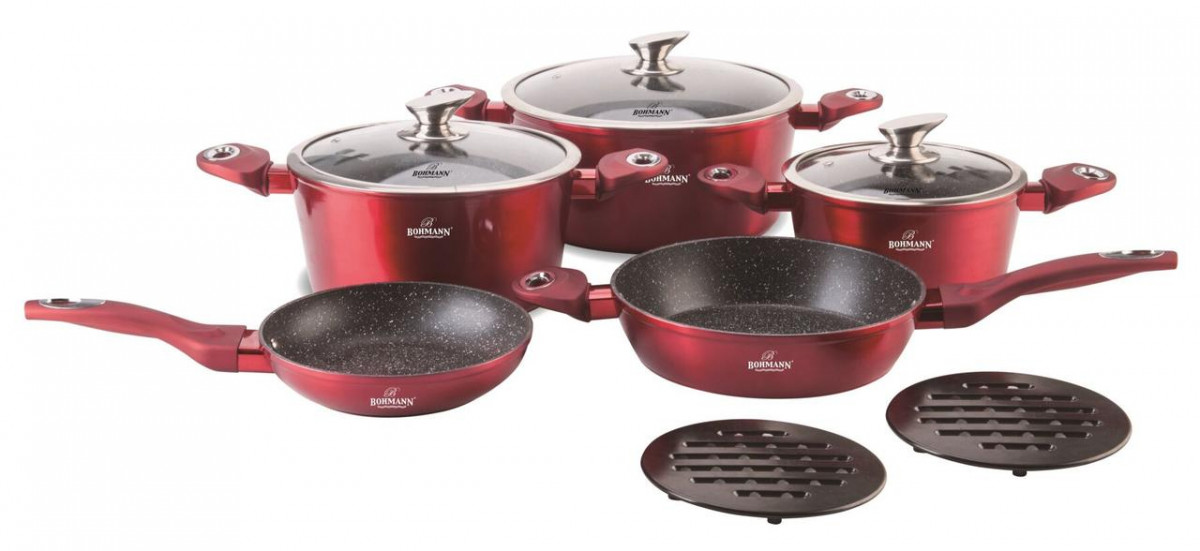 

Набор посуды 10 предметов Bohmann BH-40-RED