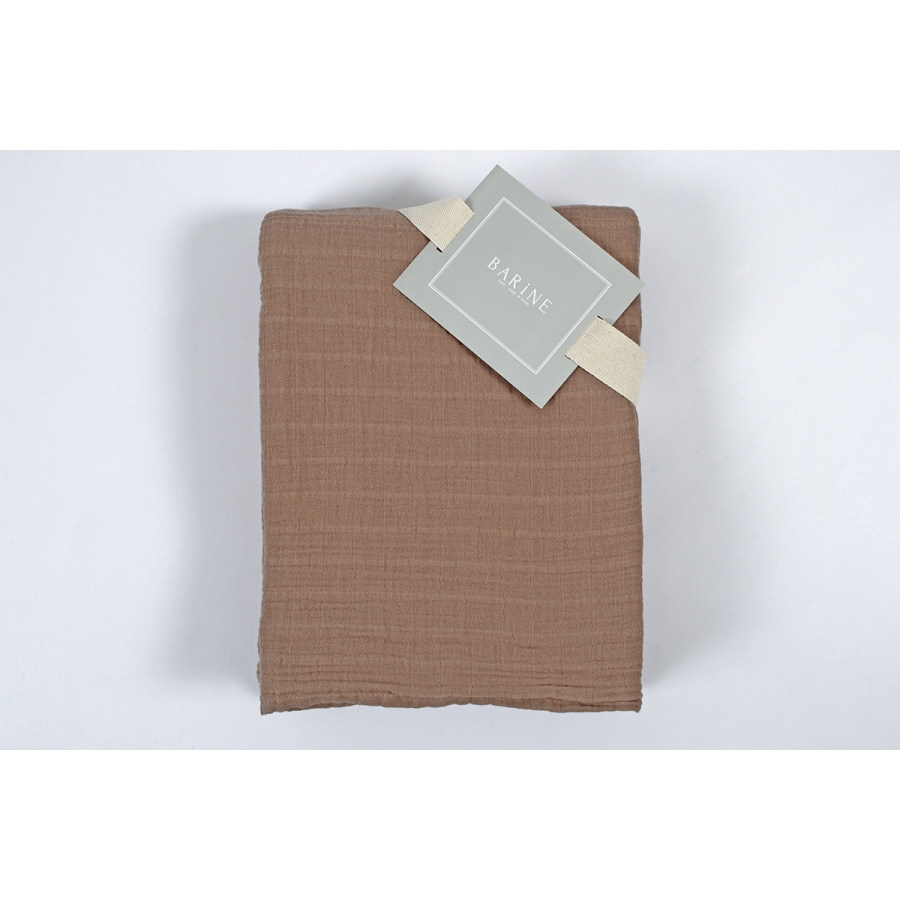 

Современное покрывало Muslin Barine 200х225 см Светло-кофейный