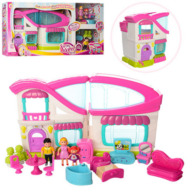 

Кукольный домик с фигурками ББ 16690 21х25х16 см