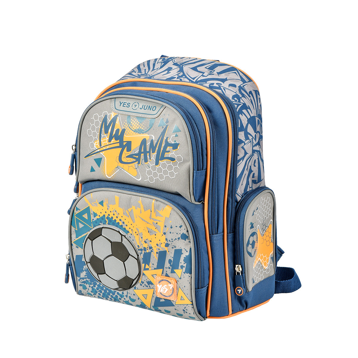 

Рюкзак школьный YES S-30 Juno 28x37x16 см 16.5 л Football (558005)