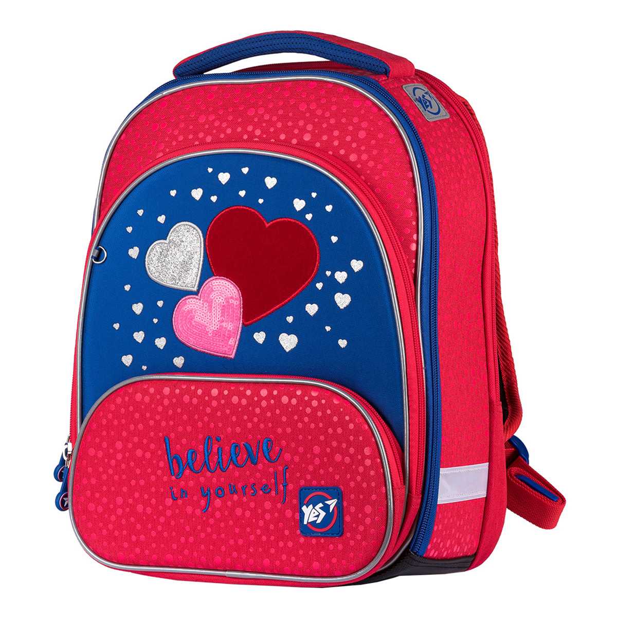 

Рюкзак школьный YES S-30 Juno Ultra Heart beat красный 20 л (555479)