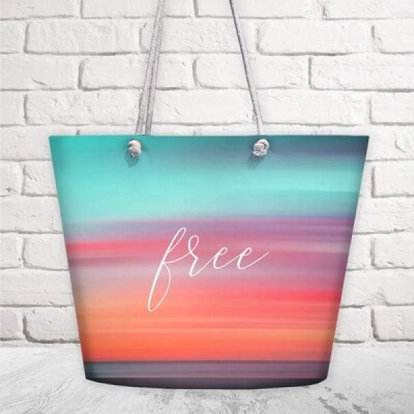 

Сумка пляжная с принтом "Free" Malibu сумка для пляжа с разноцветным принтом и застежкой молнией