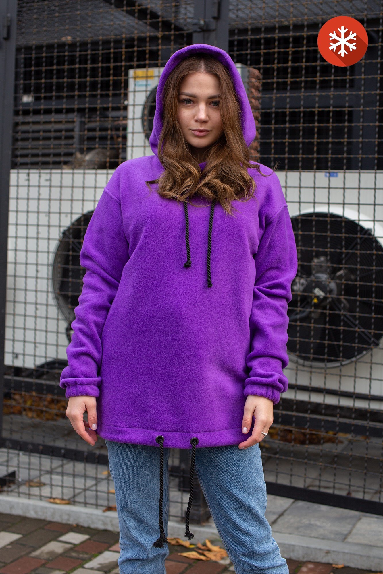 

Флисовое Without оверсайз худи Teddy / Фиолетовый, Флисовое Without оверсайз худи Teddy L/XL Фиолетовый