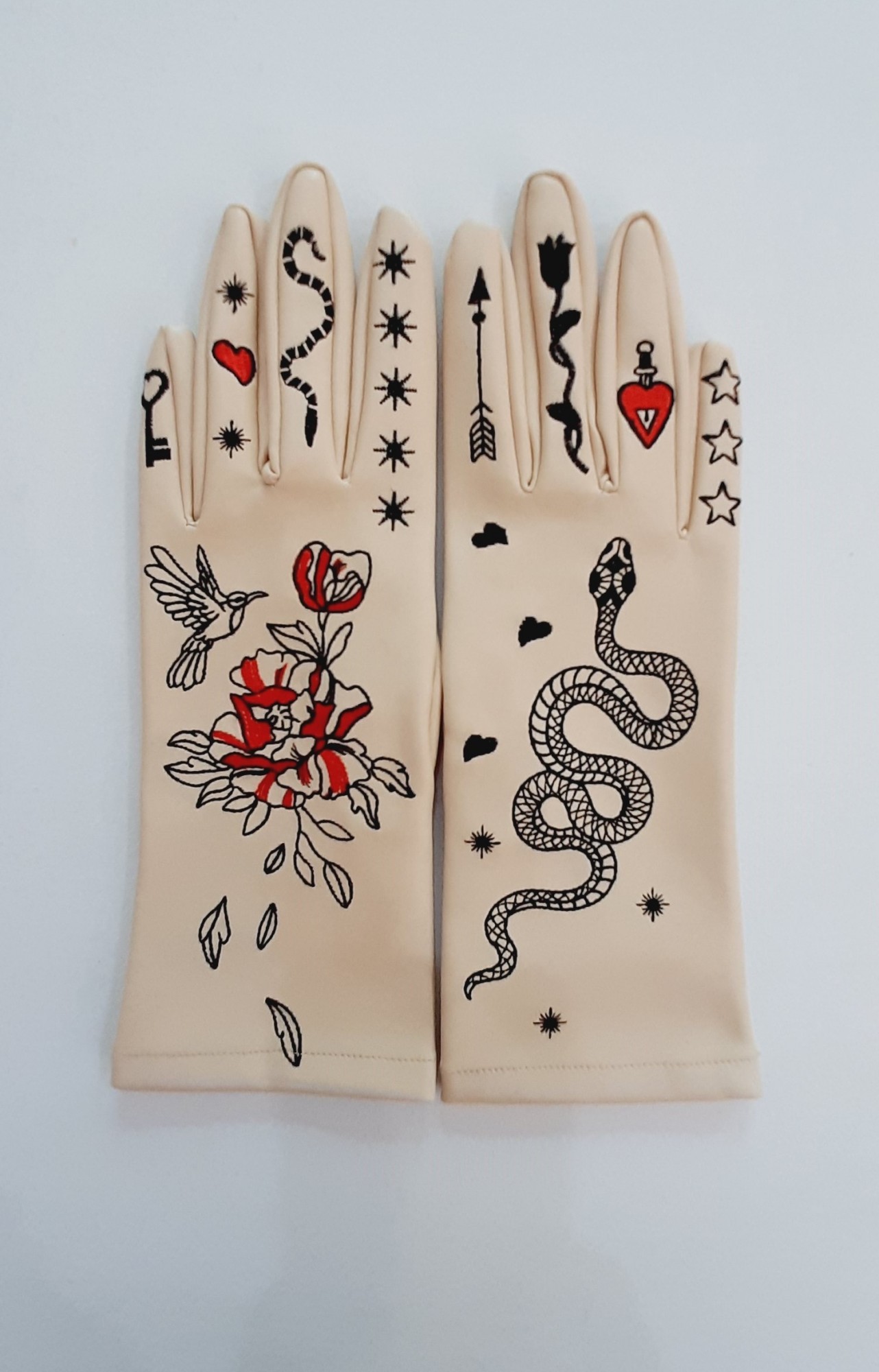 

Перчатки из экокожи FormaTheBrand XL зменя бежевый