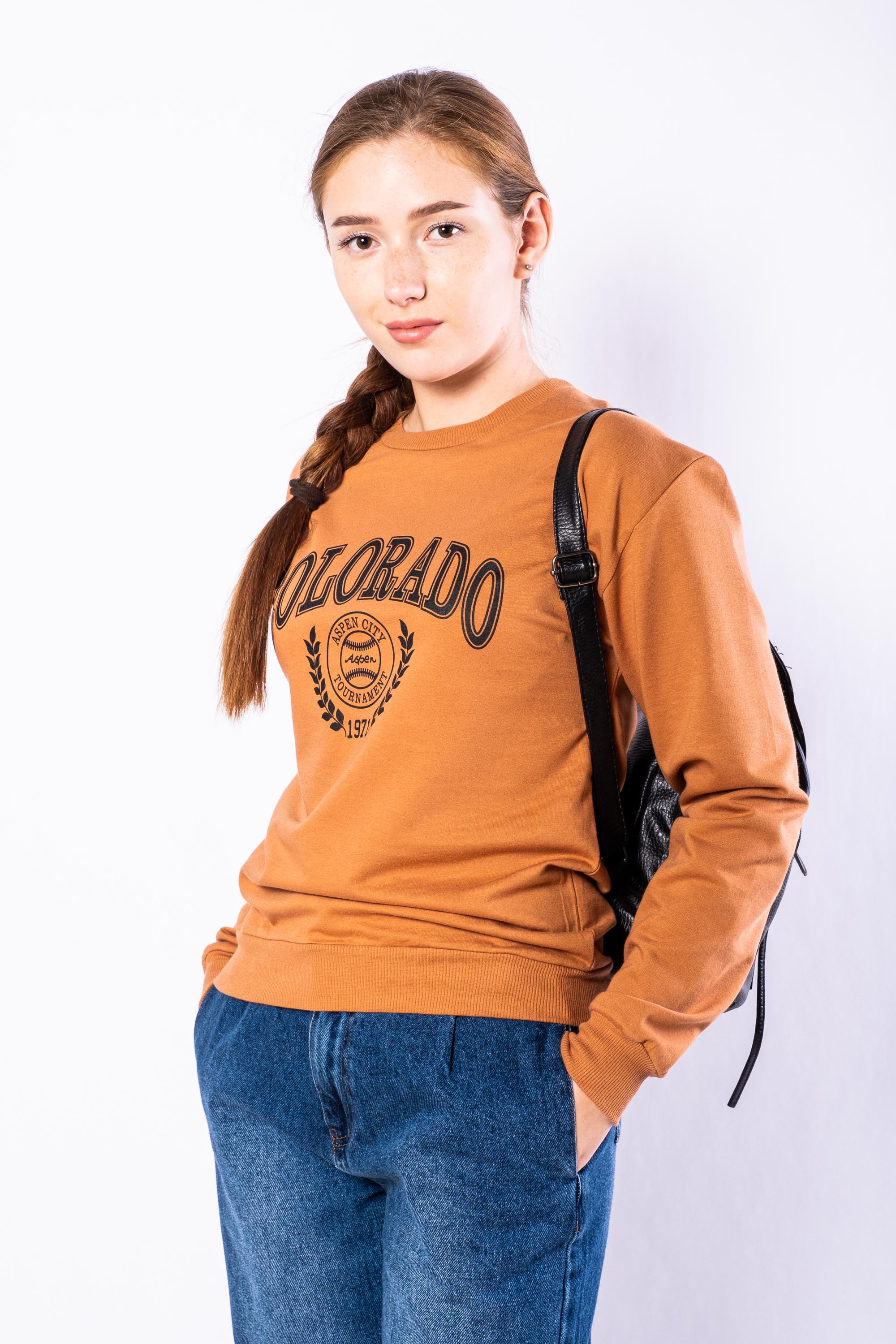 

Свитшот женский Time of Style 600F032  Коричневый, Свитшот женский Time of Style 600F032 S Коричневый