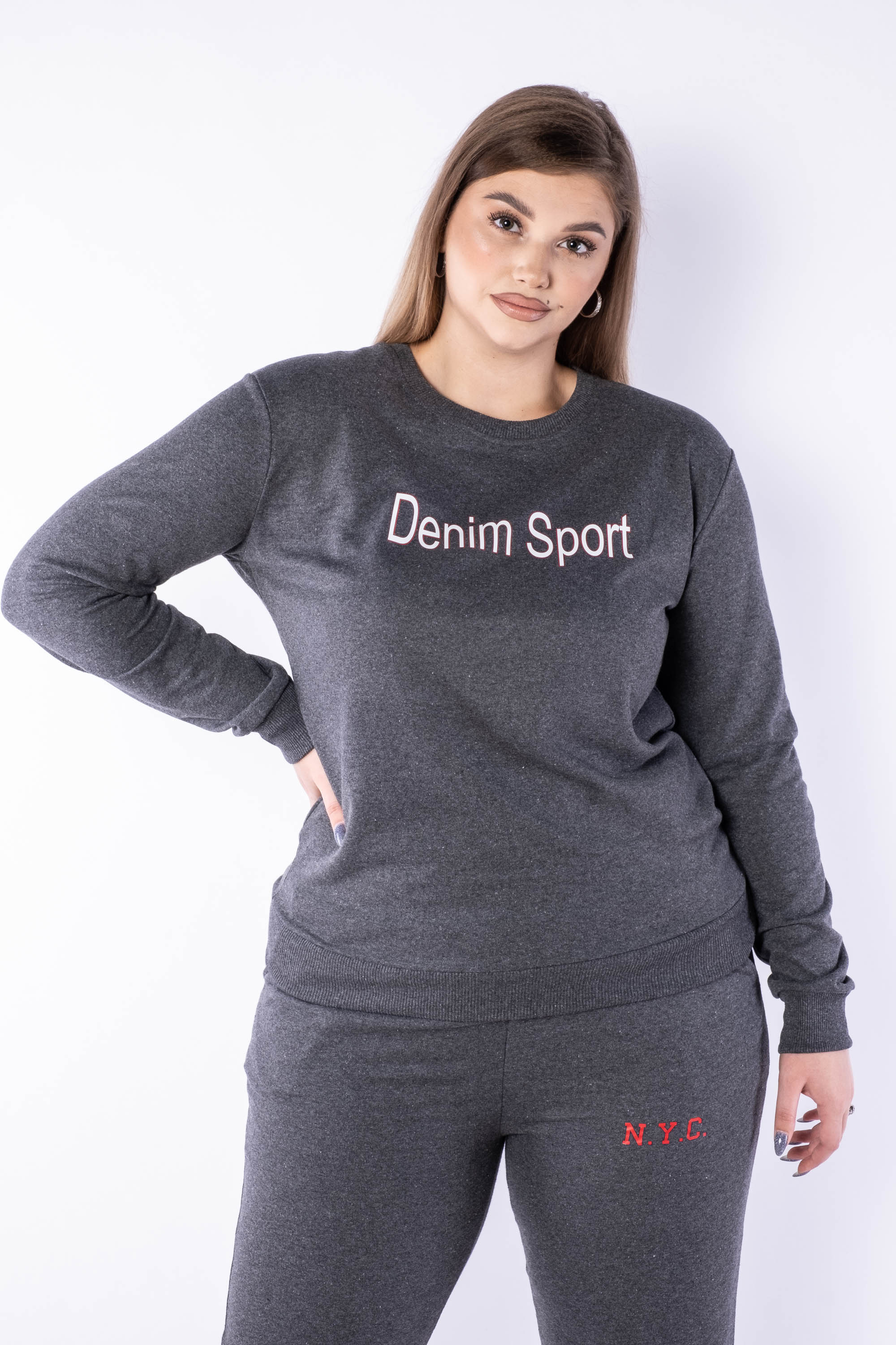 

Свитшот женский батал Time of Style 85F483-1 XXL Темно-серый