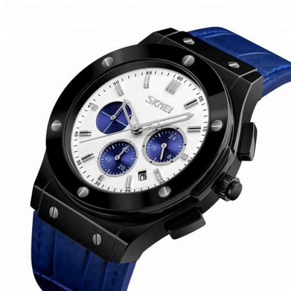 

Мужские часы Skmei 9157 N Blue-Black-White