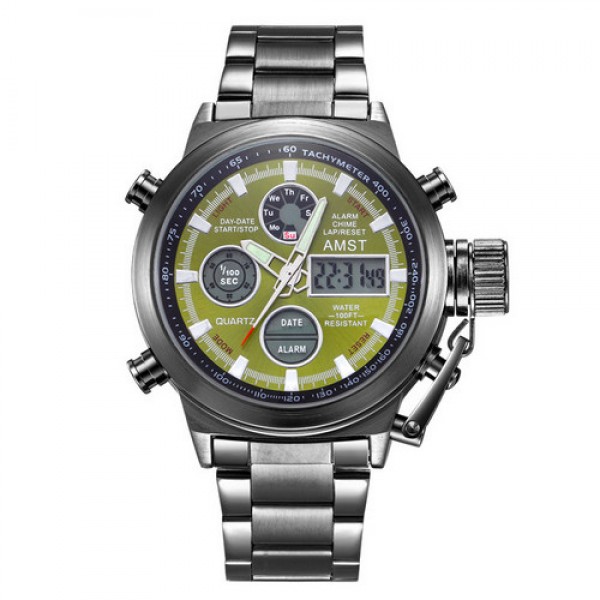

Мужские часы AMST 3003 N Black-Green Metall