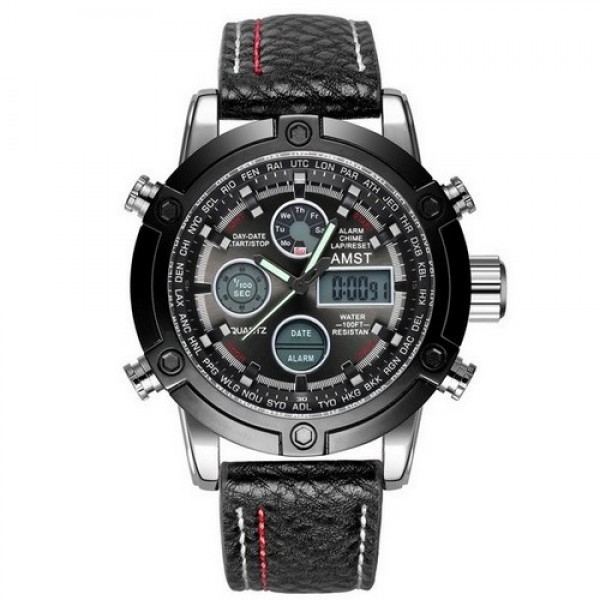 

Мужские часы AMST 3022 N Silver-Black Fluted Wristband