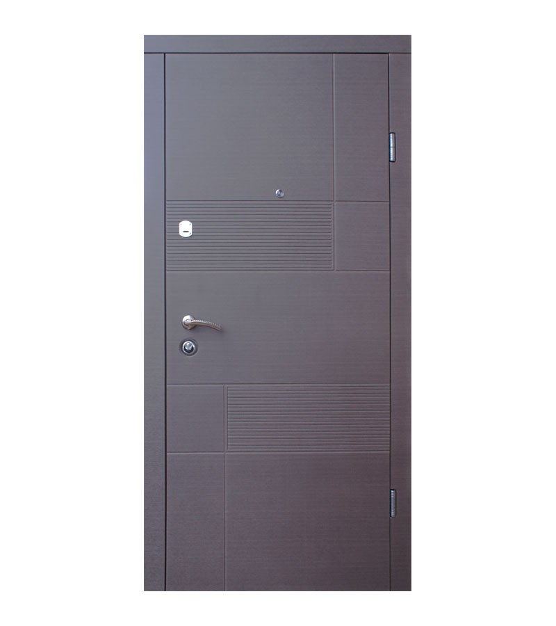 

Двери входные Qdoors Эталон Калифорния 850*2050 квартира венге серый горизонт левая